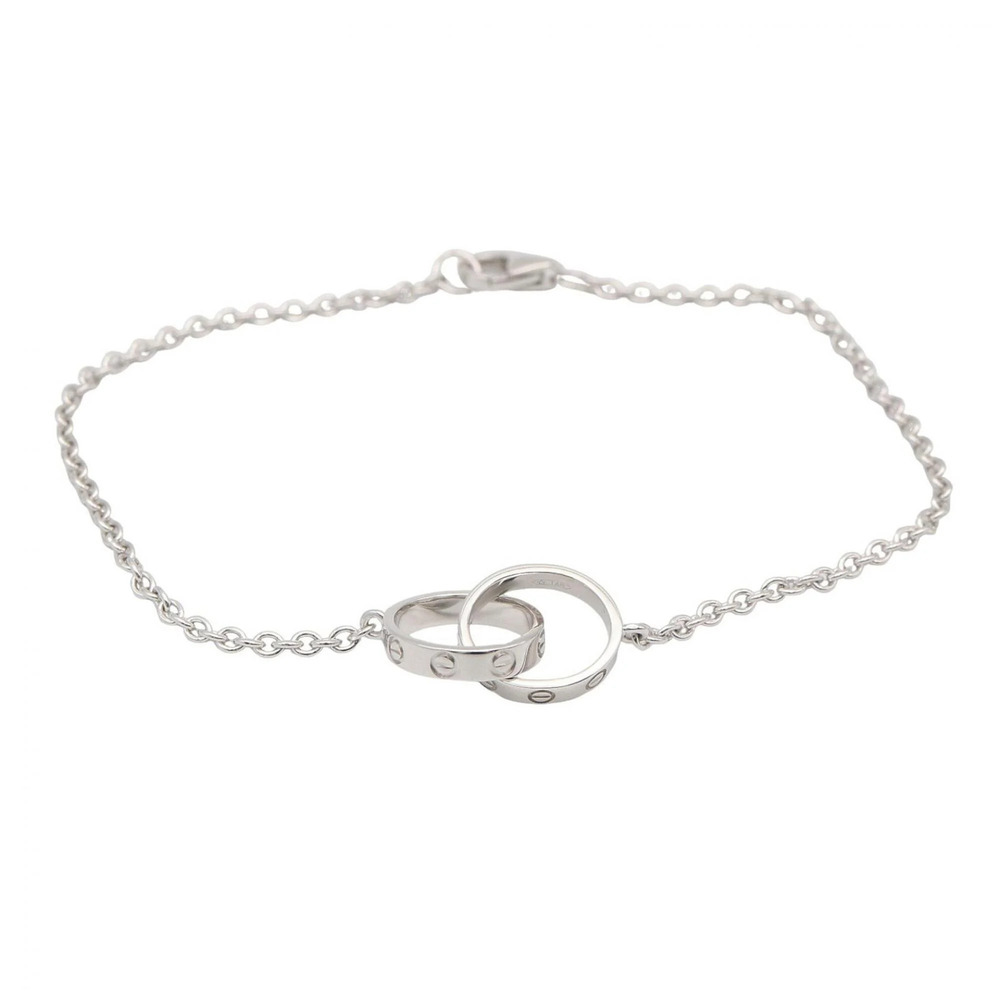 CARTIER 18k Silver Love Charm Bracelet
